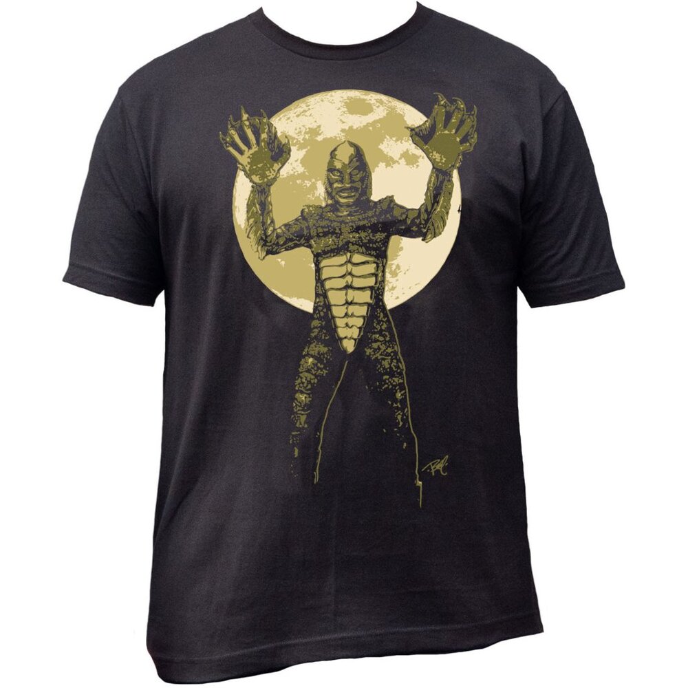 The Creature Men’s Custom Tattoo Art by Mike Bell Black Tee S-M-L-XL-2XL NWT